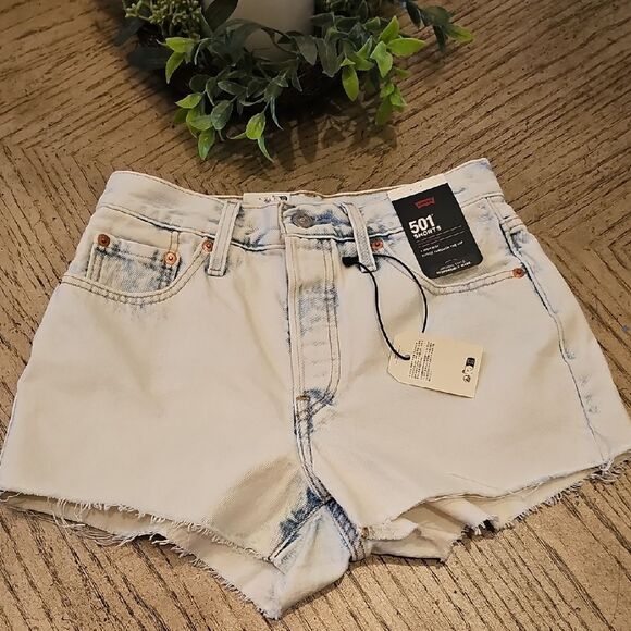 Levi's High Rise 501 Shorts Size 25 NWT - Picture 1 of 13